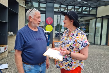 Voices OF Chisholm out in the community talking to people