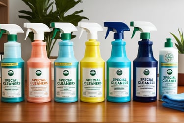 a variety of cleaning products including cleaning products