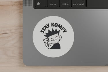 Stay Komfy - white sticker