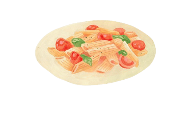 a plate of pasta