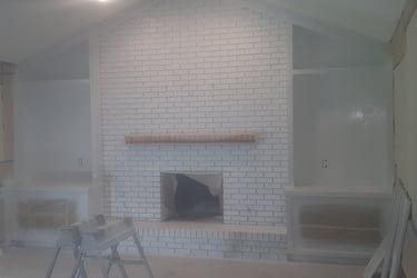 American Painting Specialist Fort Wayne, Indiana woodwork and brick freshly spray painted.