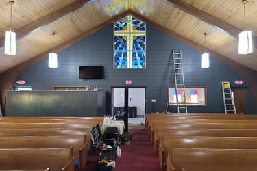 American Painting Specialist Fort Wayne, Indiana Church of Christ, more in-progress!