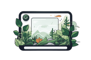 a laptop screen with a picture of a fish in the water