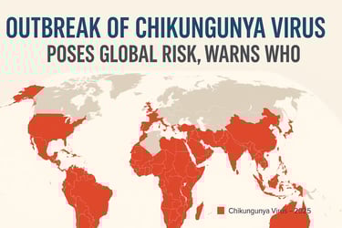 Global map showing Chikungunya virus spread in 2025