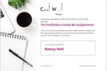 Tech Editing Certificate from Cool Wool School
