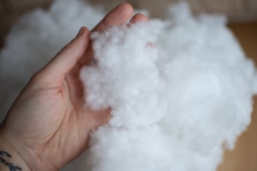 baltas purus sintepono kamšalas, pagalvių kamšalas