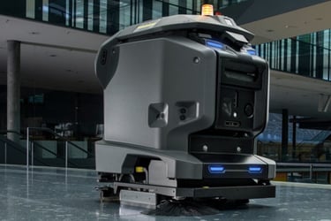 Atelier industriel propre en Savoie, entretien réalisé par des robots professionnels du nettoyage