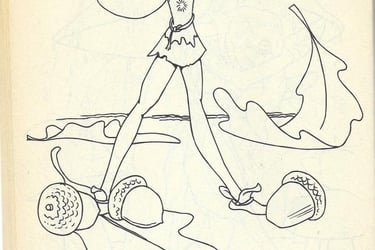 a drawing of a girl with a skateboard