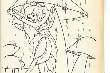 a drawing of a woman holding an umbrella