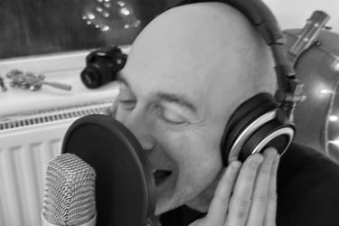 "Close-up of the recording process for Night Night Lullabies acoustic tracks."