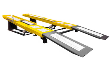 Rampa para Alinhamento Automotivo JM Máquinas Rampa Pneumática 5000 KG Rampa de Geometria Automotiva