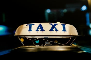 imagen de un cartel de taxi
