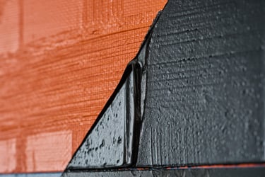 Fragment uit schilderij 'Drie' van Henk Tieten