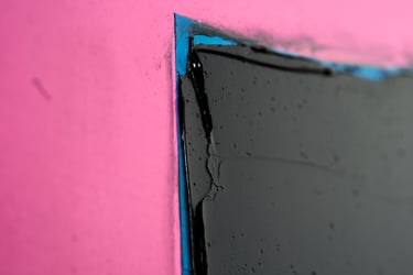 Detailopname van kunstwerk '3' van Henk Tieten