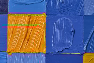 Fragment uit schilderij Zwart Vierkantje van henk Tieten