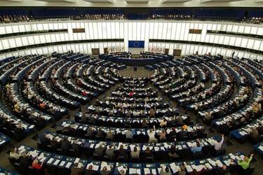 a large circular shaped room with a circular shaped object