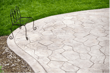 beautiful stamped concrete patio