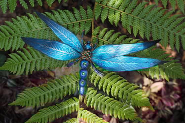leaf and gum nut dragonfly