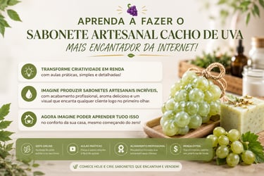 curso sabonete artesanal cacho de uva