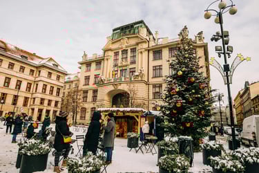 Christmas tree in the Prague Old Town