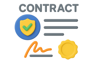 Secure contract with shield and signature