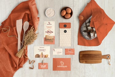 identité visuelle du logo de la poulangerie