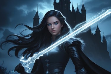 Caitlyn with her Sentient Sword, Ash