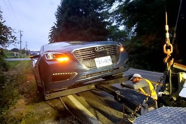 Tow truck in Langley Cloverdale BC providing roadside assistance