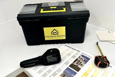 Thermal camera used during property inspection to detect hidden moisture or heat loss in Dubai