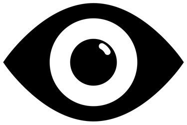 un oeil utilisé dans le jeu de société opération zèbre