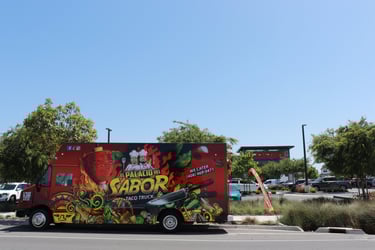 Sabor Taco Truck in front of Costco in San Jose, CA