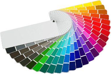a color palette of a color wheel with a white background