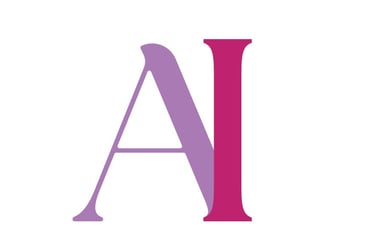 a letter a with a pink and purple letter a