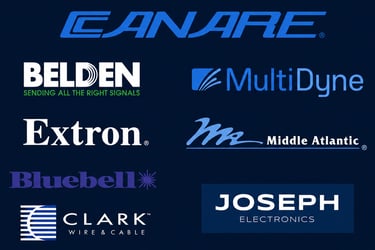 Broadcast infrastructure including fiber, networking and racks