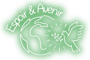 logo espoir et avenir logo oiseau et association humanitaire blanc et vert espoir et avenir