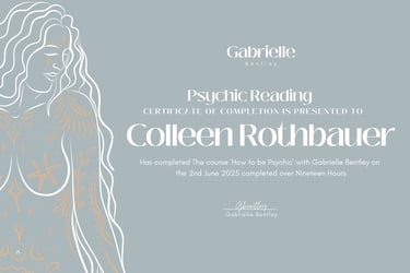 Psychic Reading Certification Colleen Rothbauer