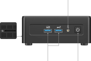 Geekom IT15 connectivités façade
