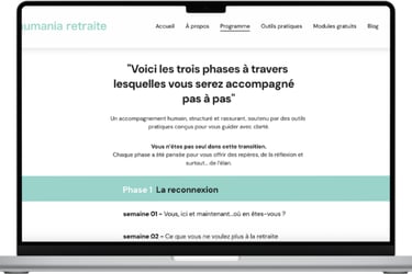 site internet humania retraite sur ordinateur