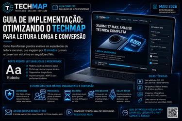TechMap implementation guide for long-form reading and conversion optimization featuring a laptop displaying a smartphone