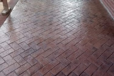 a brick patio with a brick patio with a brick patio