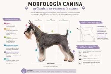 Esquema de morfología canina aplicada a la peluquería profesional