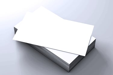 Blank white index cards