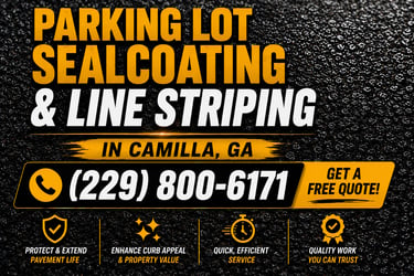 Parking Lot Sealcoating & Line Striping in Camilla, Georgia