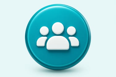 3D teamwork icon representing complementary product direction and technical development roles at Unitlogi.