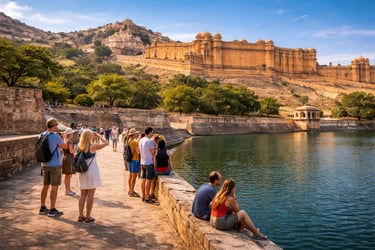 Amber Fort by Maota Lake