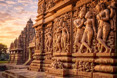 Khajuraho sculptures elegance