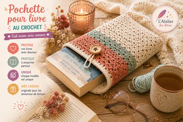 pochette de livre au crochet