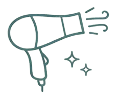 Icône brushing et coiffage professionnel à l'Arabesque, Guilherand-Granges.