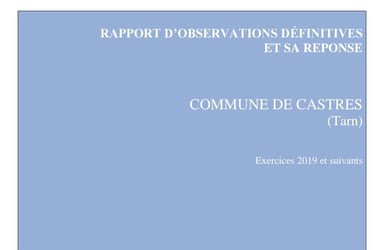 Élection unicipale Castres 2026 ⏐ Guillaume ARCESE rapport régionale de la cours des comptes