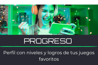 Progresa tu perfil, logros y recompensas